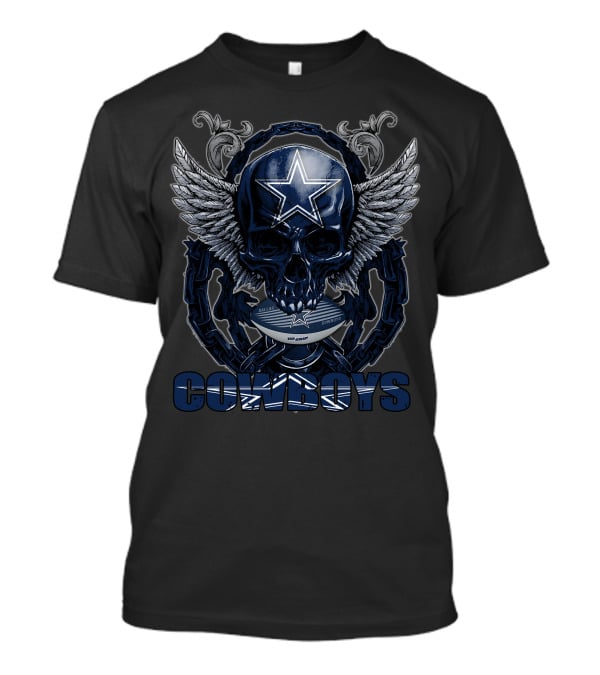 Dallas Cowboys Skull With Wings And Star T-Shirt