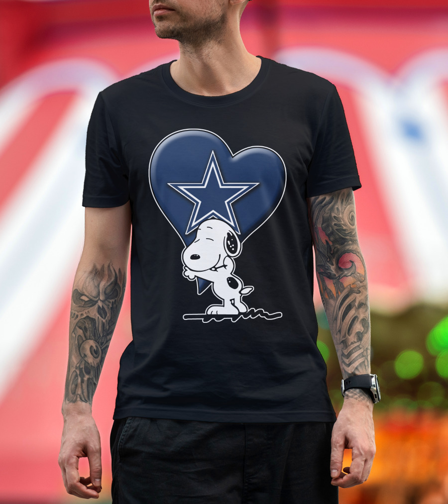 Snoopy Heart Dallas Cowboys Star T-Shirt