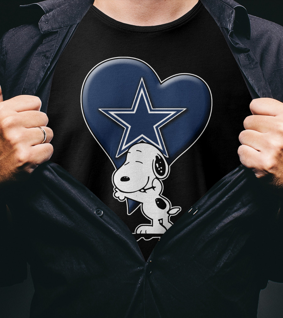 Snoopy Heart Dallas Cowboys Star T-Shirt