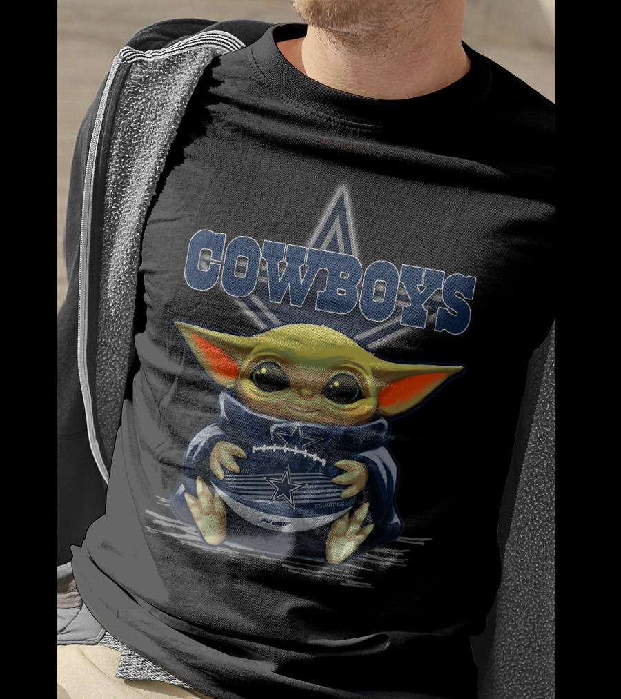 Cowboys Yoda Holding Dallas Cowboys Football T-Shirt