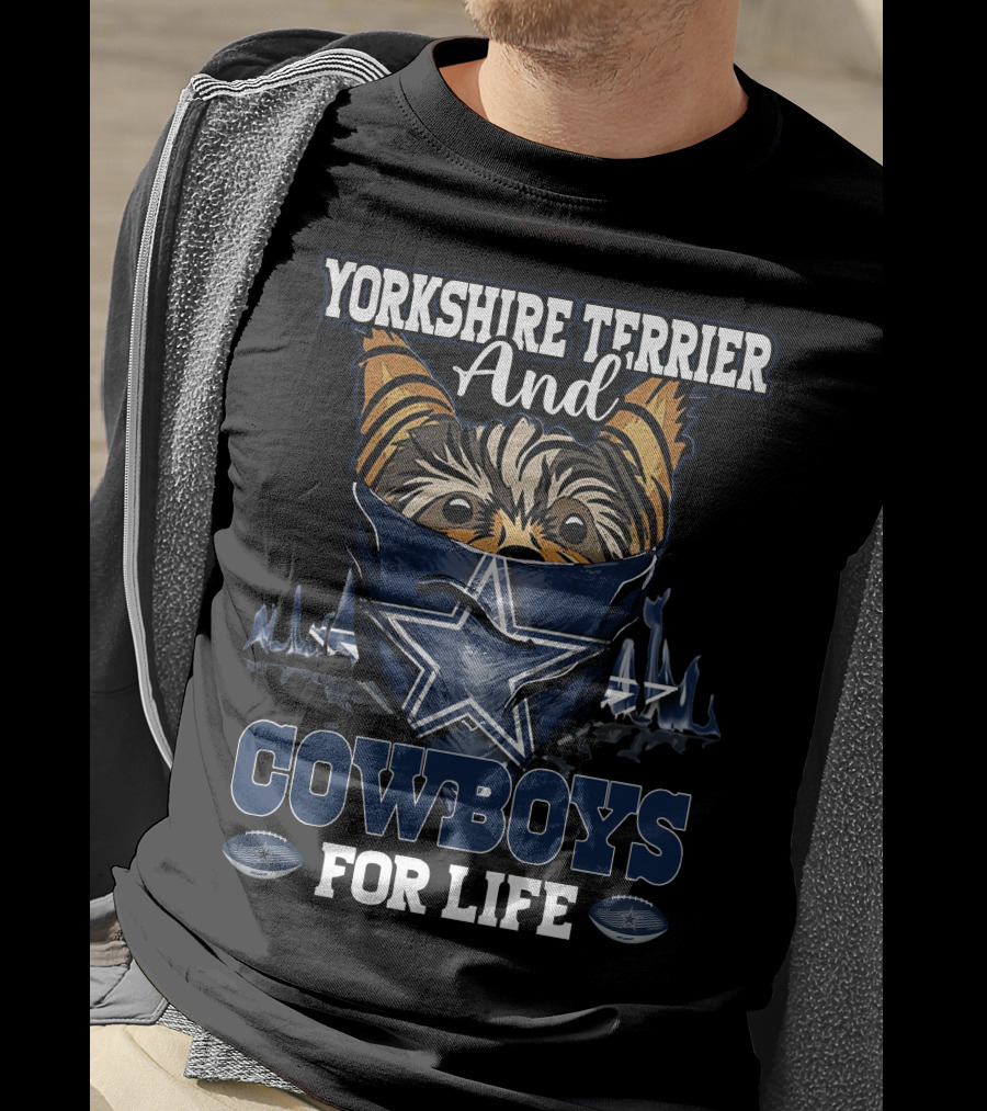 Yorkshire Terrier And Cowboys For Life T-Shirt