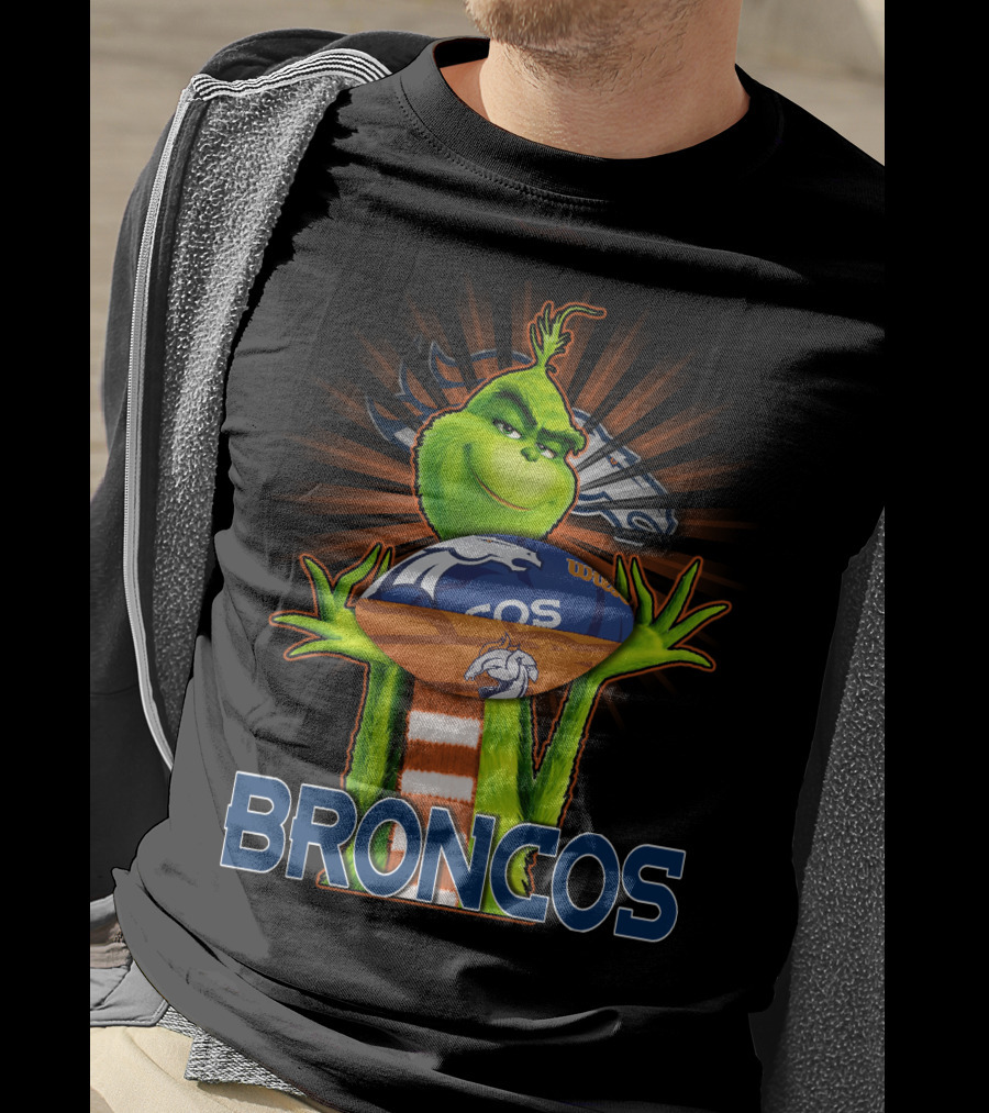 Grinch Broncos Football Denver Broncos Fandom T-Shirt