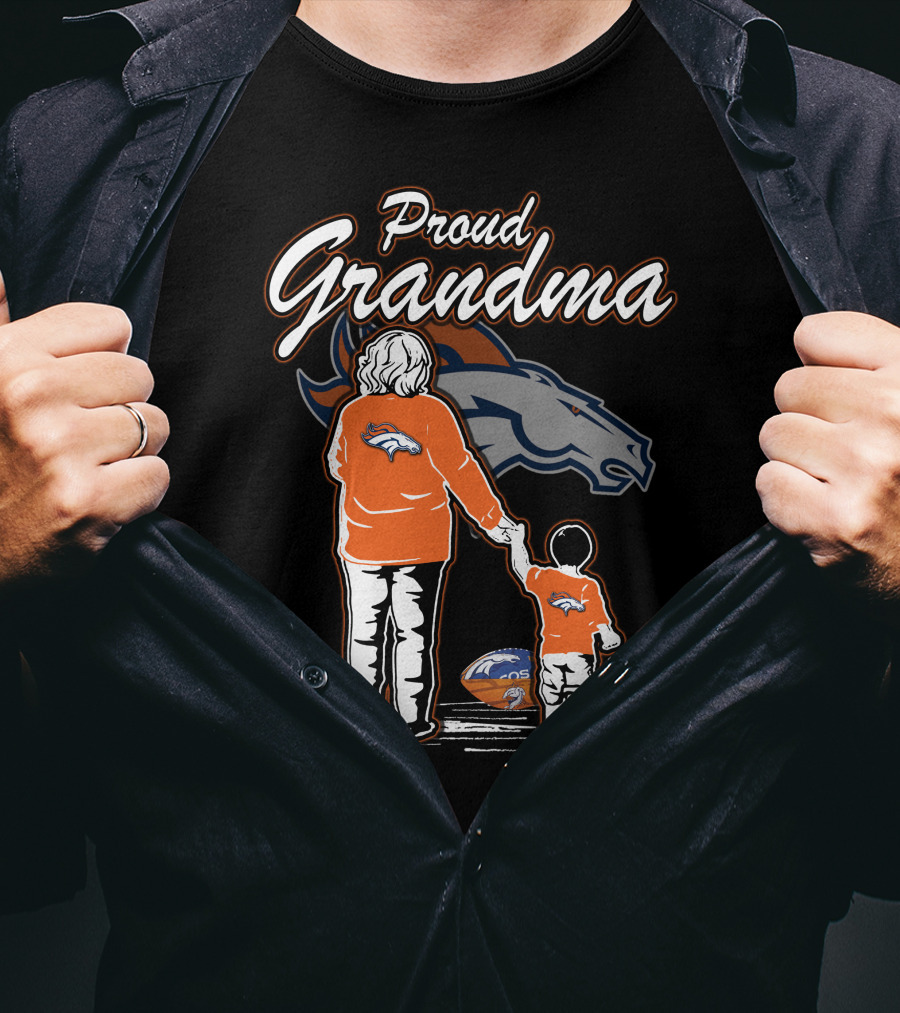Proud Grandma Denver Broncos Fan With Child T-Shirt