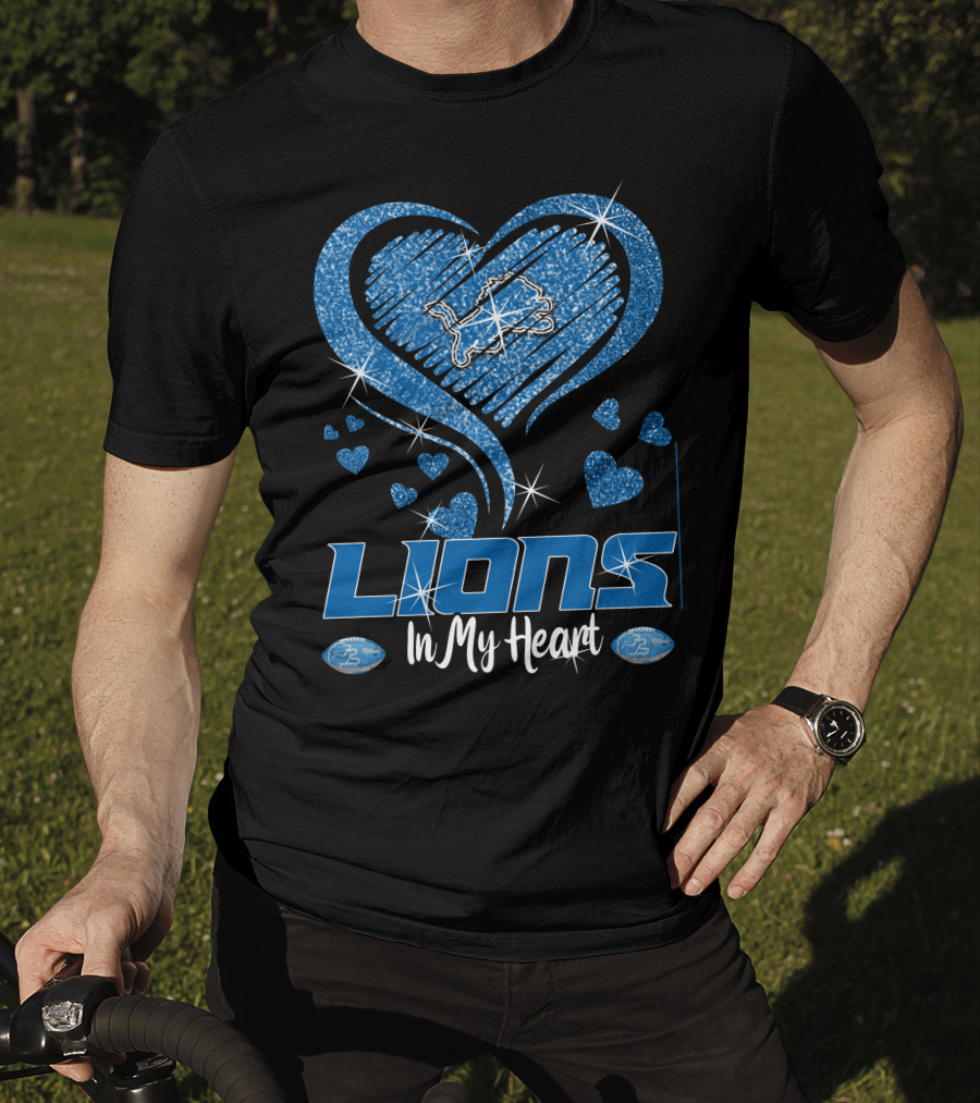 LIONS In My Heart Detroit T-Shirt