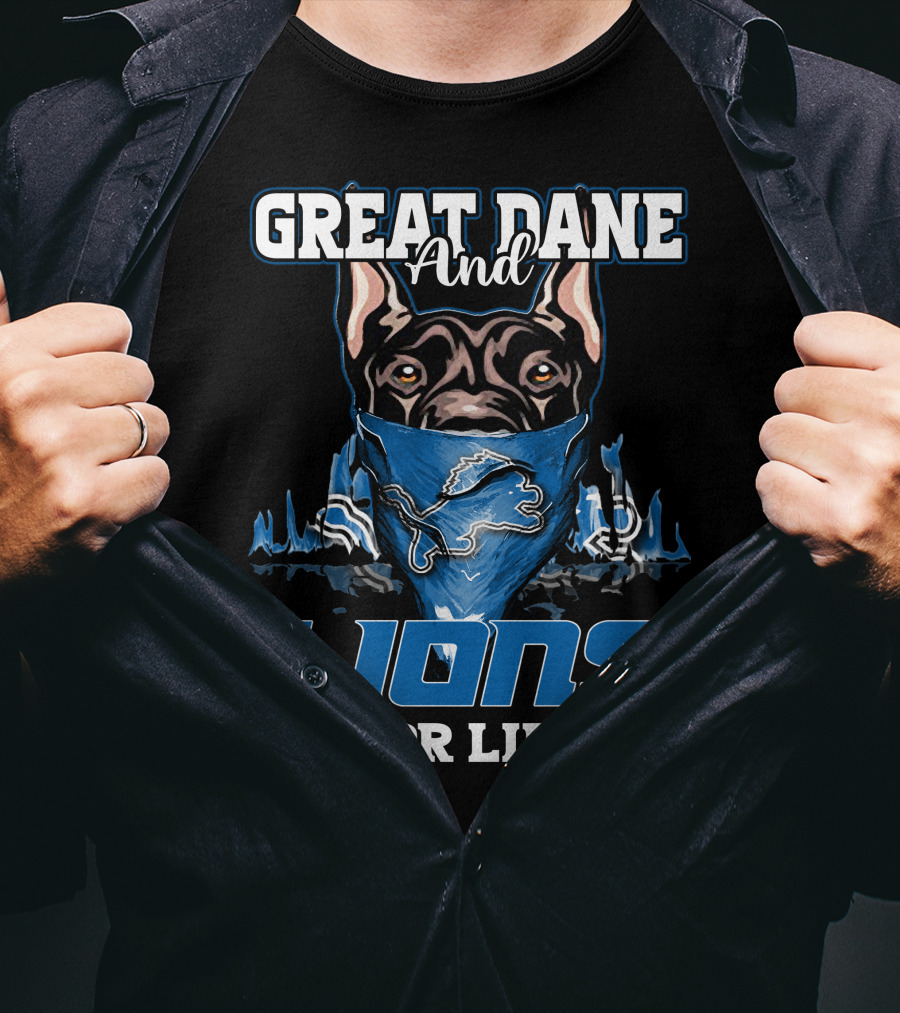 Great Dane And Lions For Life T-Shirt