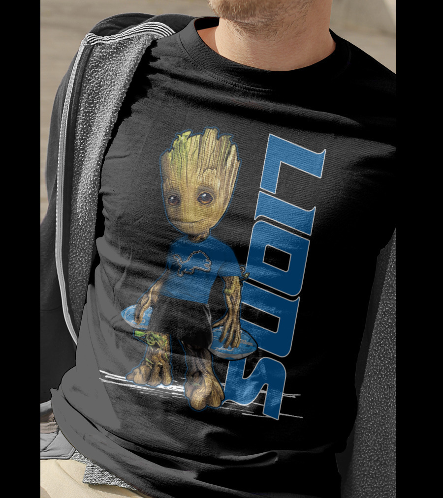 Groot Detroit Lions NFL Fan T-Shirt