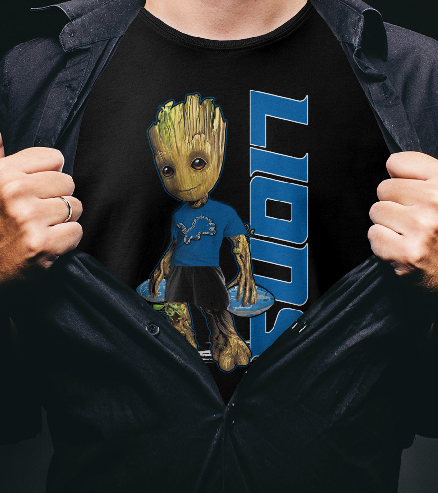 Groot Detroit Lions NFL Fan T-Shirt