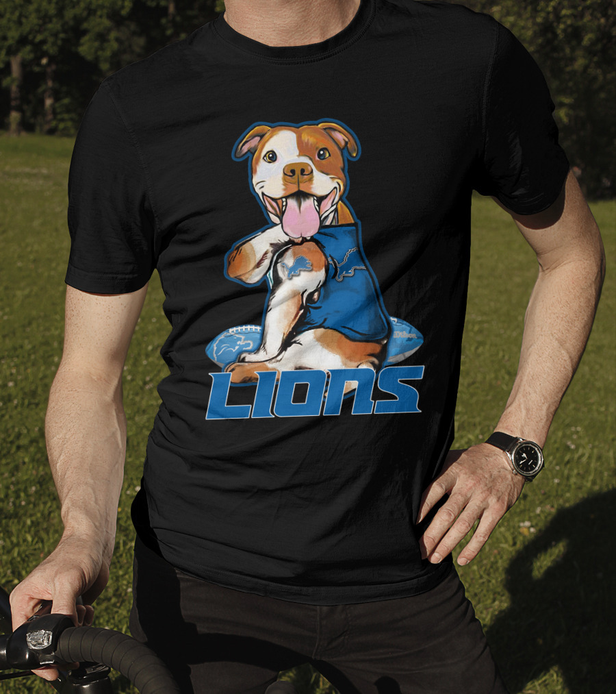 Pittbull Detroit Lions Football T-Shirt