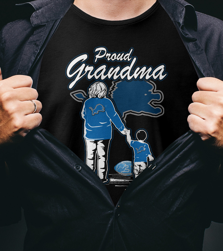 Proud Grandma Detroit Lions Family Togetherness And Team Spirit T-Shirt