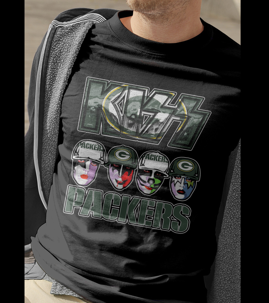 KISS Packers Green Bay Fans Facepaint T-Shirt