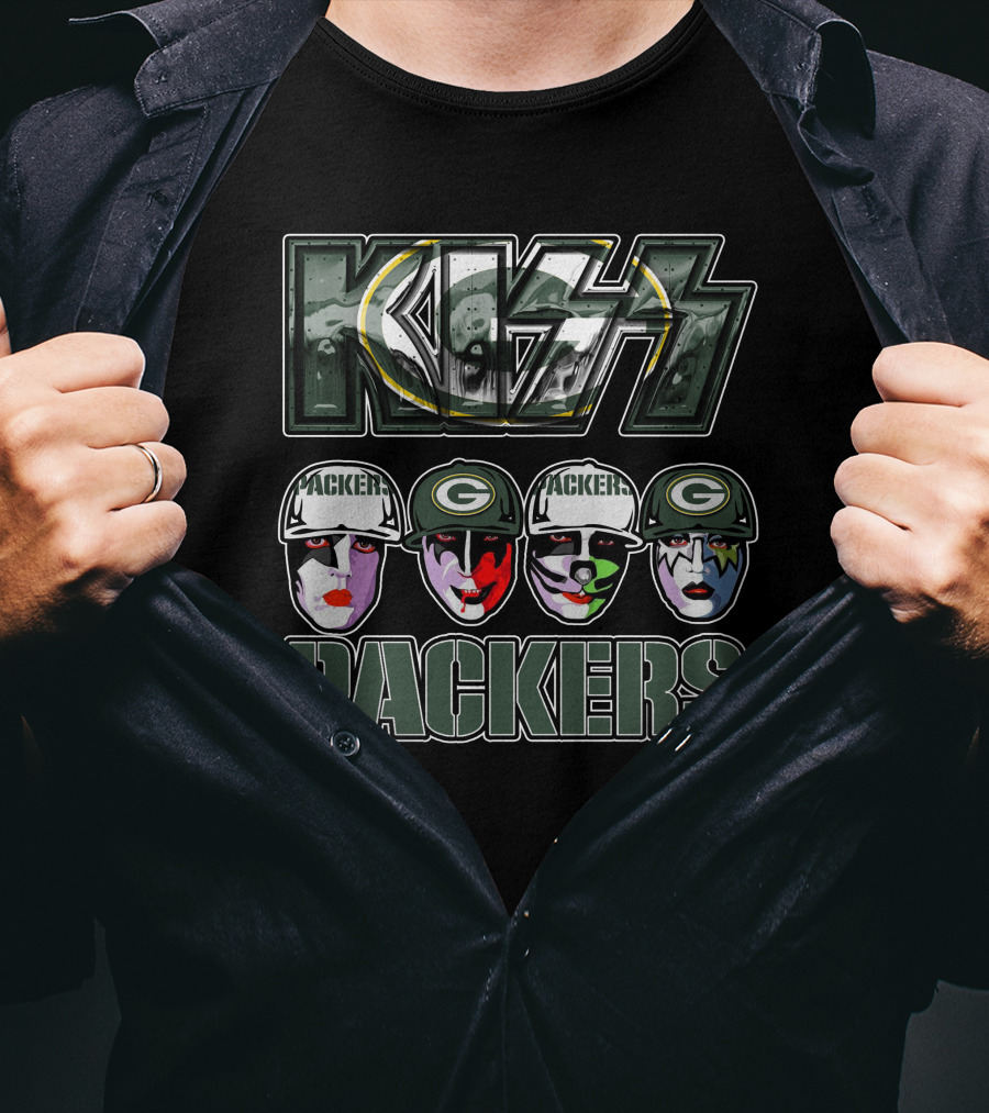 KISS Packers Green Bay Fans Facepaint T-Shirt
