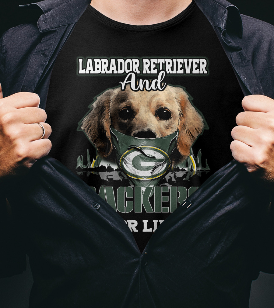 Labrador Retriever And Packers For Life T-Shirt