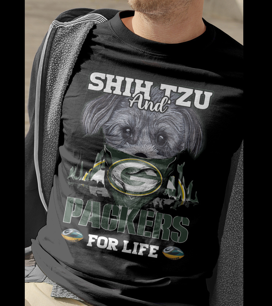 SHIH TZU And PACKERS FOR LIFE T-Shirt