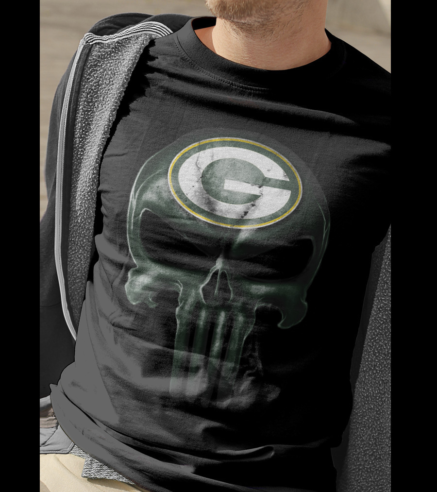 Skull Green Bay Packers T-Shirt