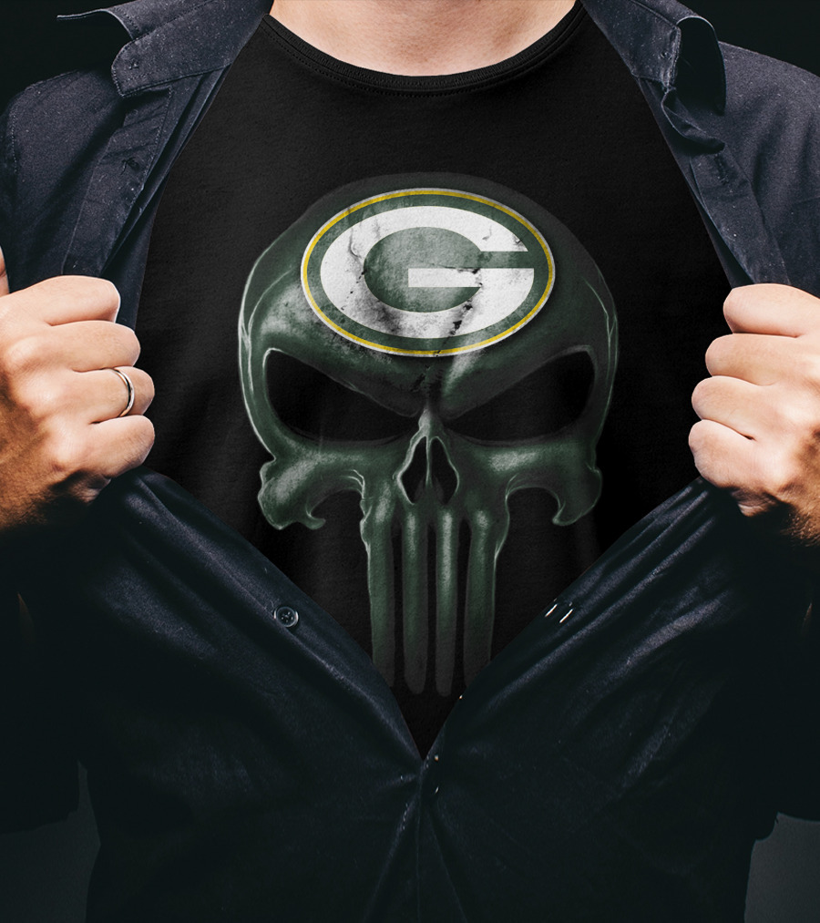 Skull Green Bay Packers T-Shirt