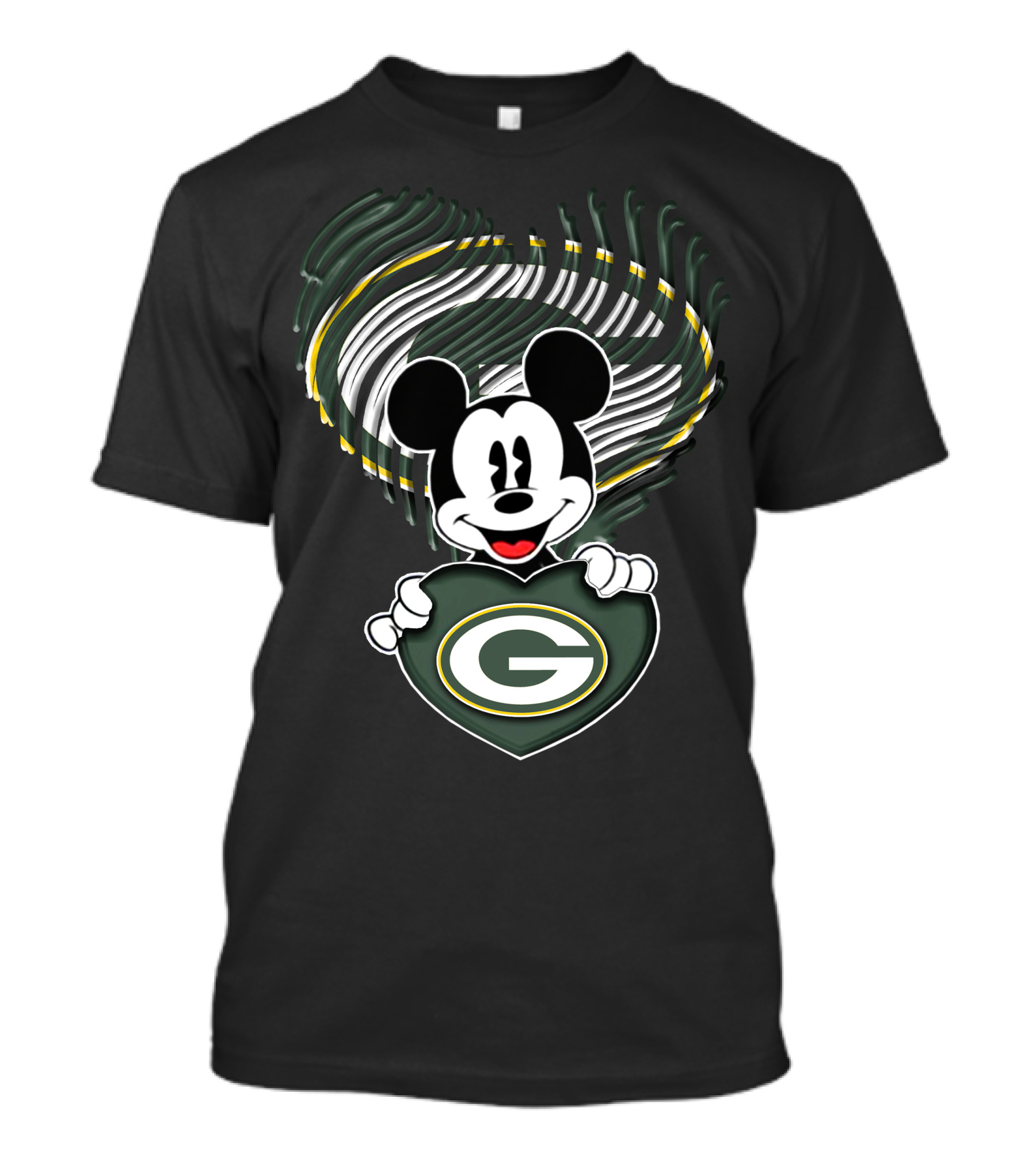 Mick Green Bay Packers Heart Fan T-Shirt