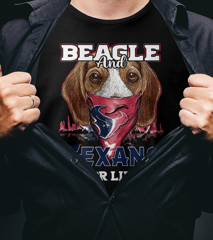 Beagle And Texans For Life T-Shirt