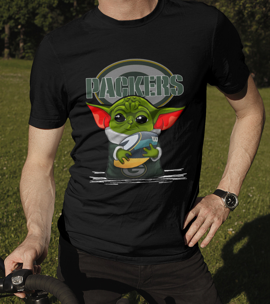 Green Bay Packers Yoda Holding Football T-Shirt