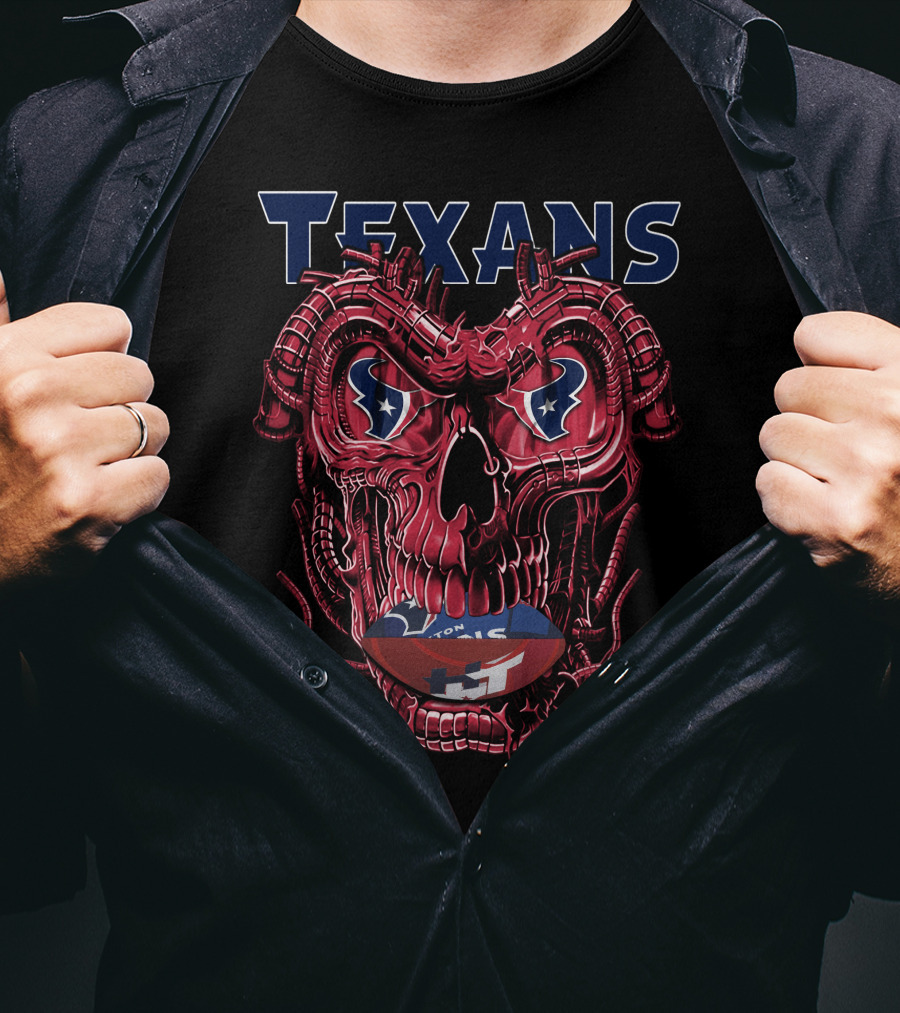 Texans Dragonskull Football Graphics T-Shirt