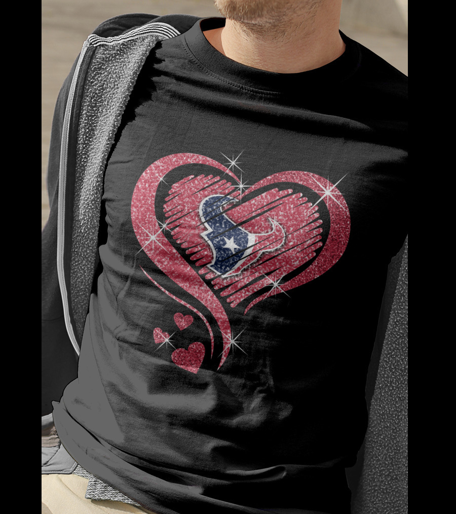 Heart Diamond Houston Texans T-Shirt