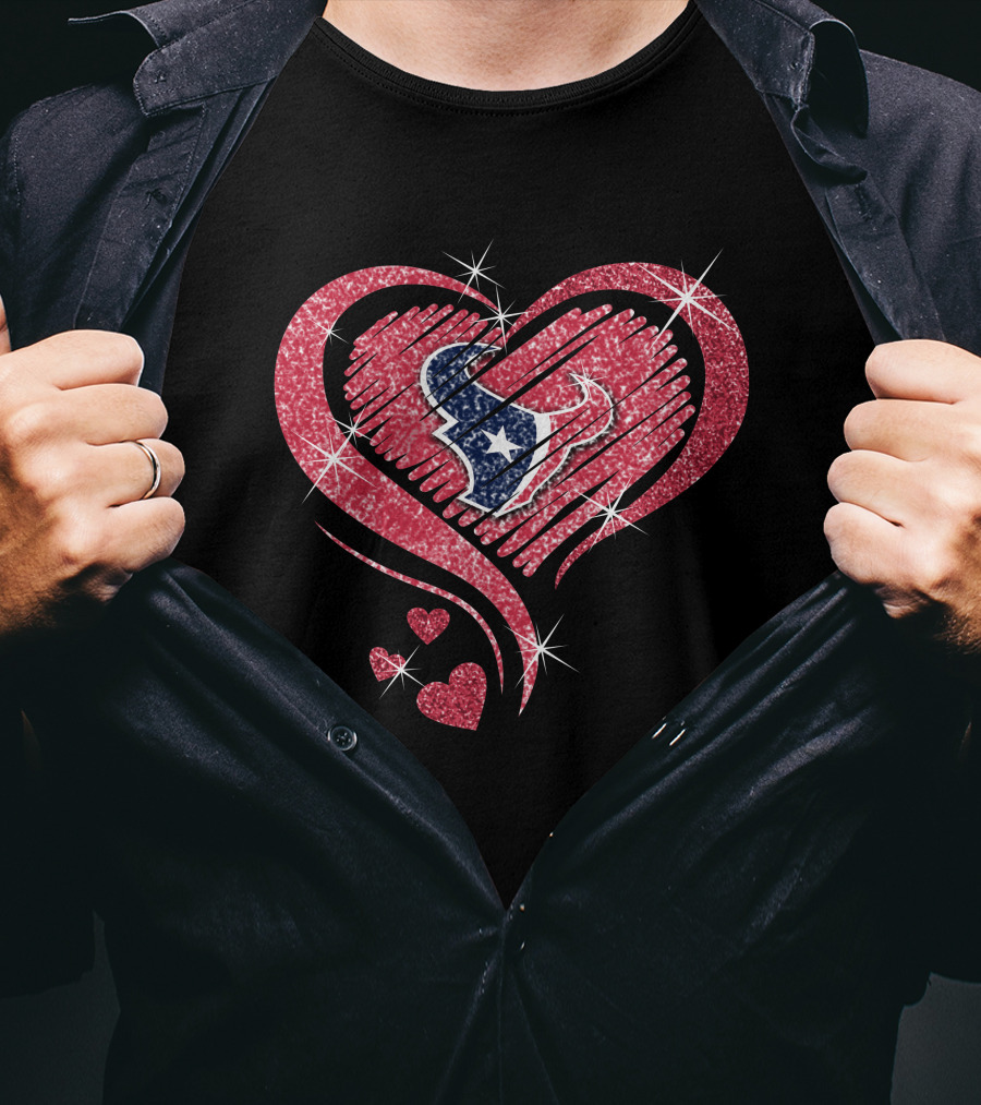 Heart Diamond Houston Texans T-Shirt