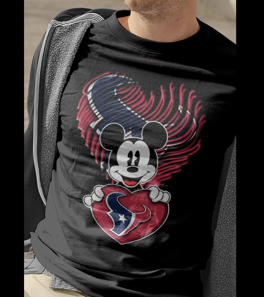 Mick Houston Texans Heart T-Shirt