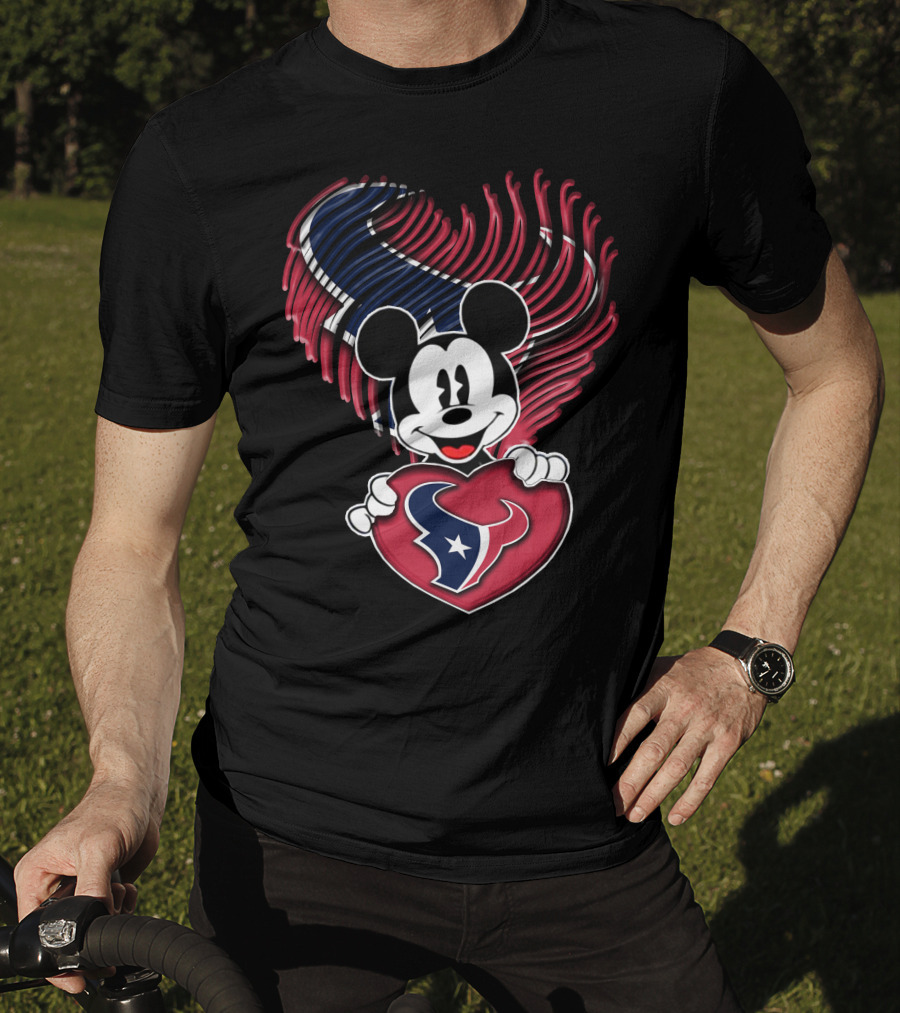Mick Houston Texans Heart T-Shirt
