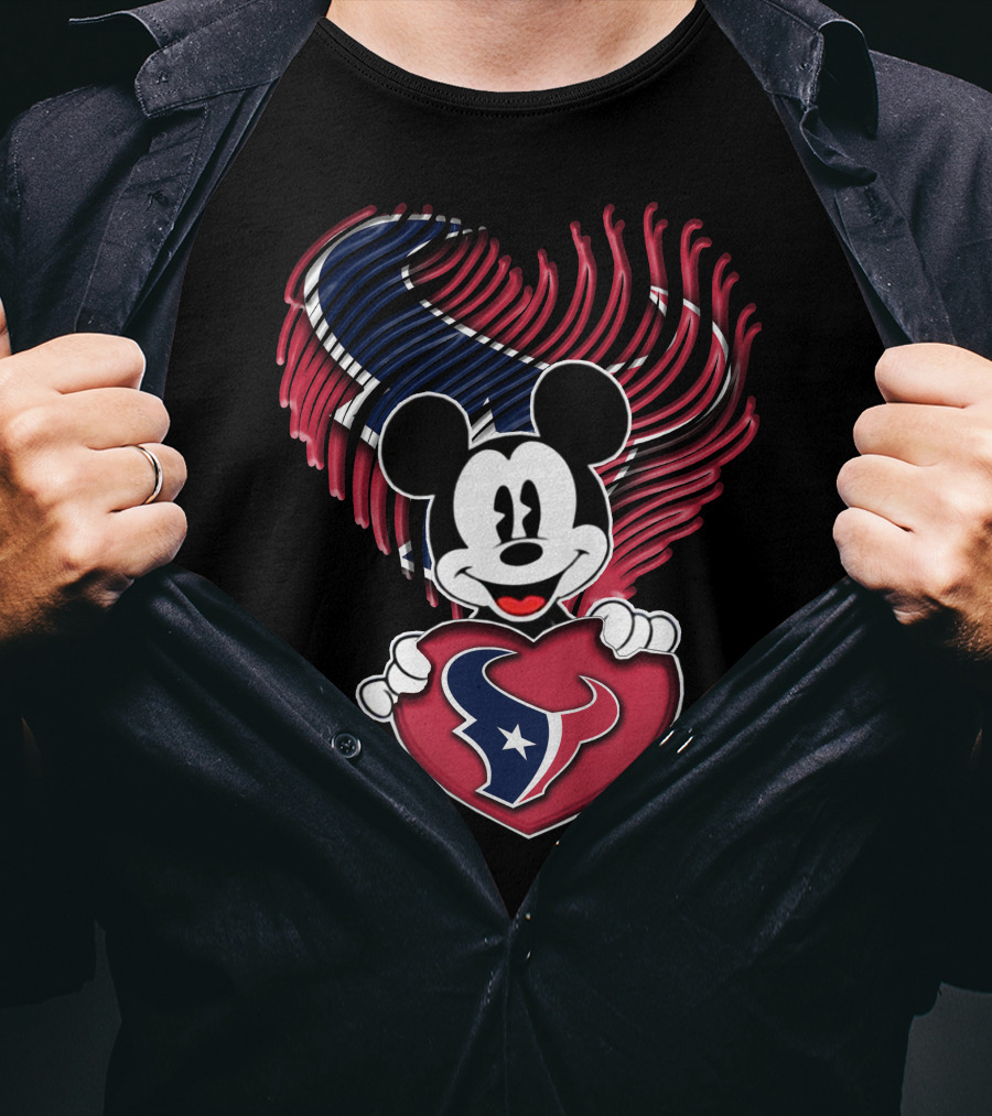 Mick Houston Texans Heart T-Shirt