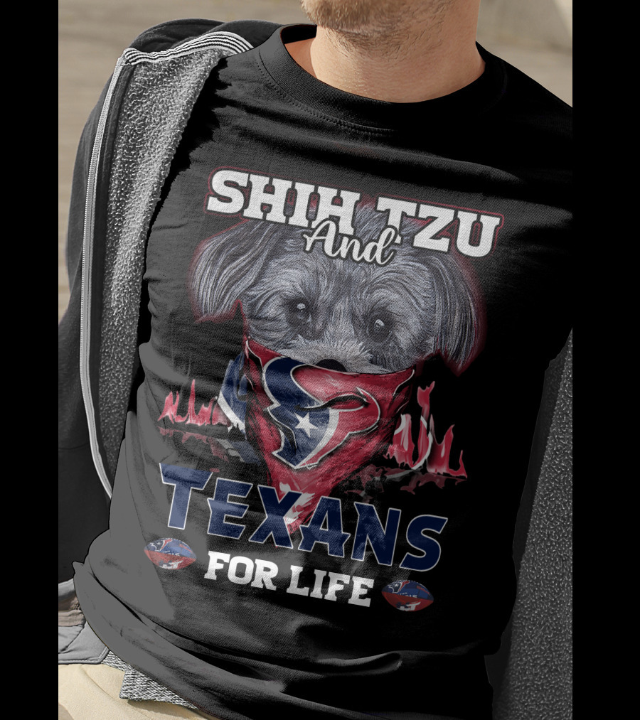 Shih Tzu And Texans For Life T-Shirt
