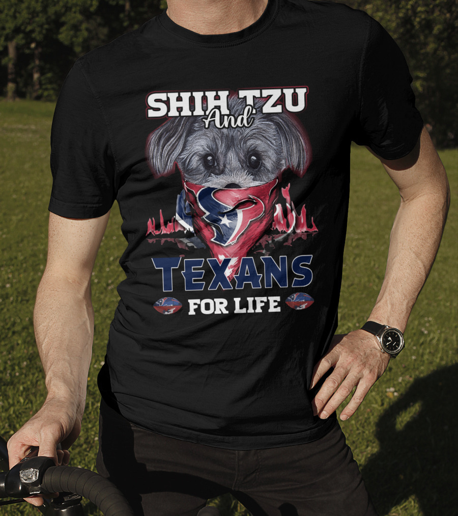 Shih Tzu And Texans For Life T-Shirt