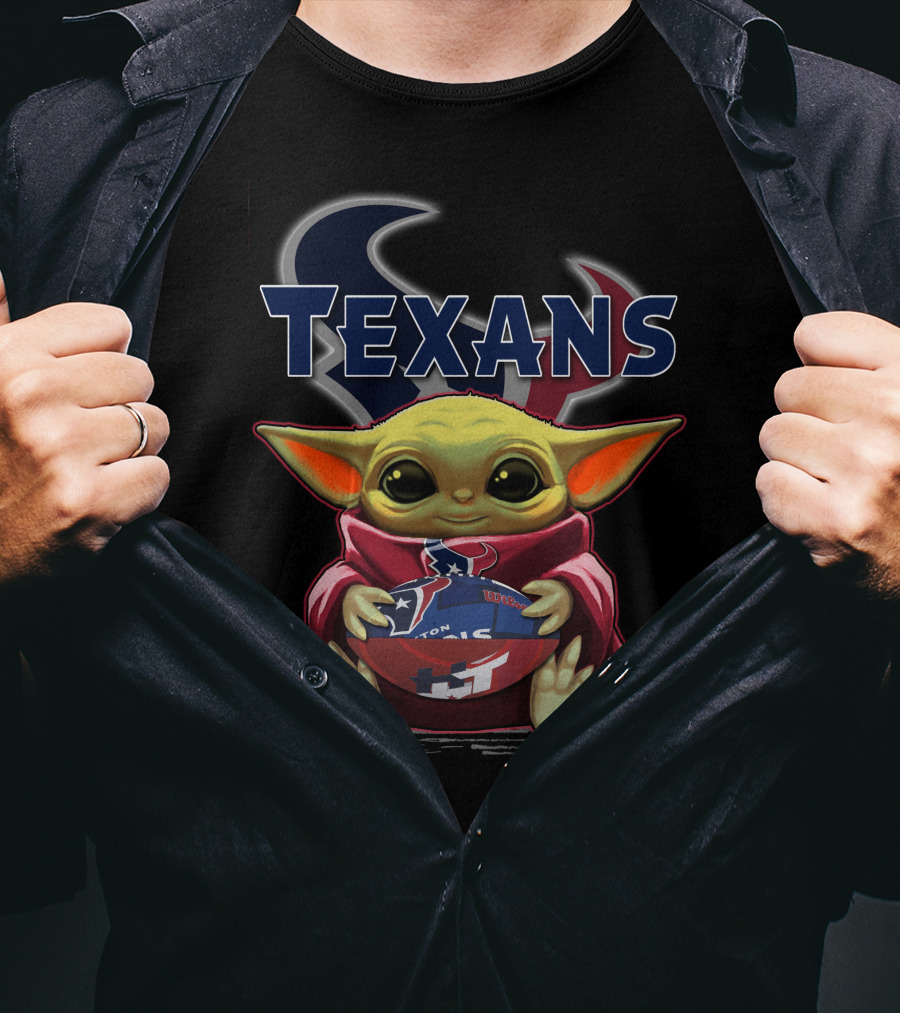 Texans Yoda Star Wars Football Fan T-Shirt