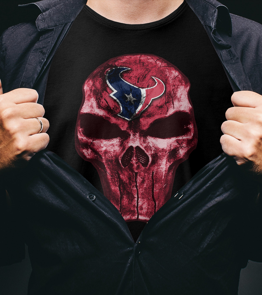 Skull Houston Texans T-Shirt
