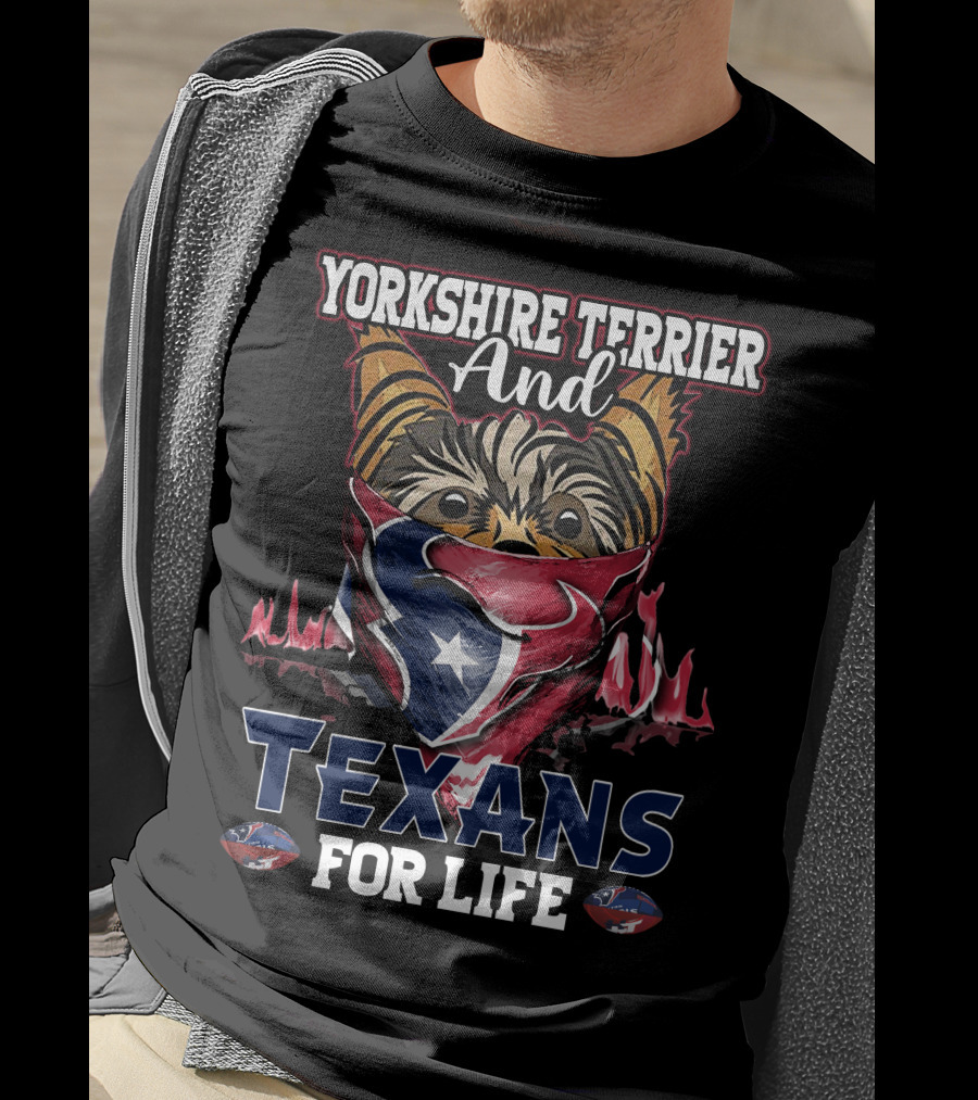 Yorkshire Terrier And Texans For Life T-Shirt