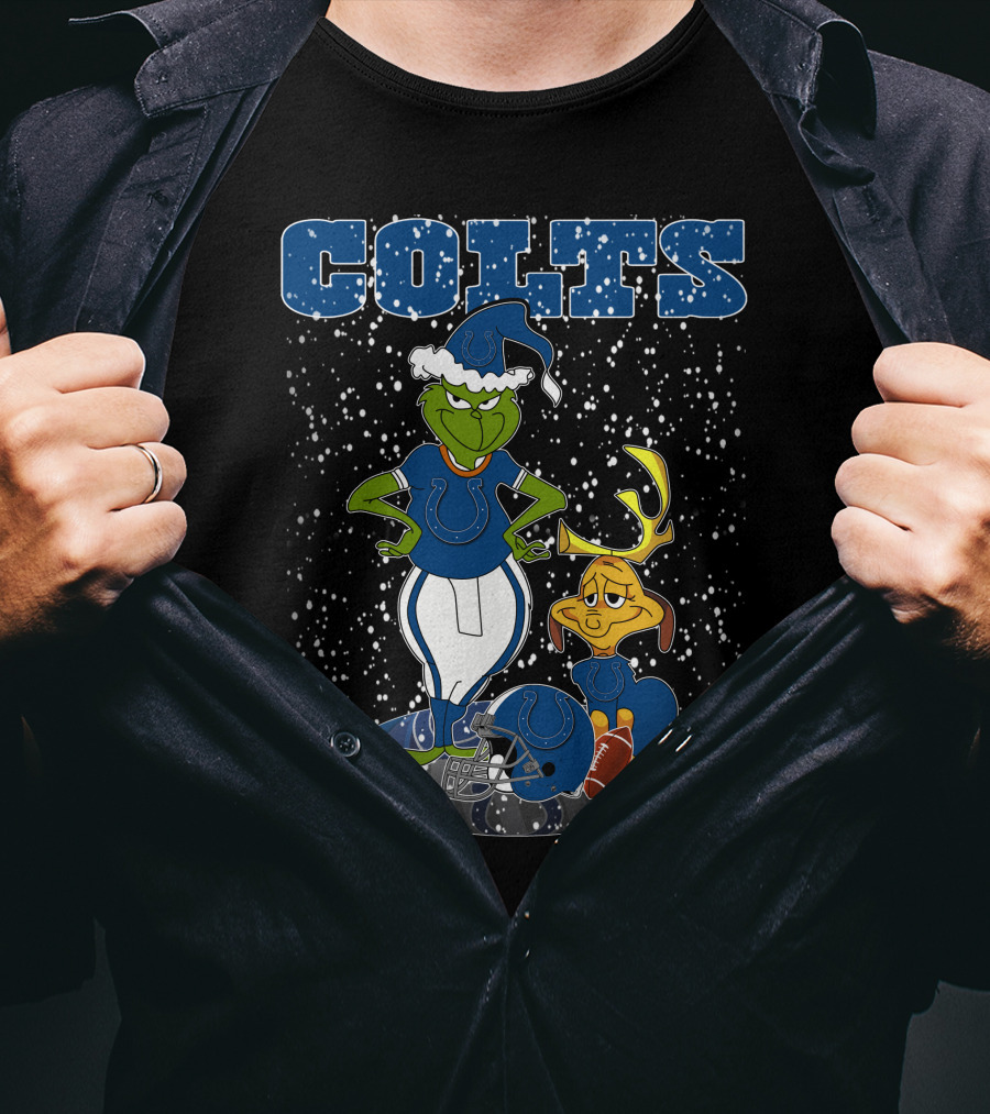 Grinchxmas Indianapolis Colts Football Snow Scene T-Shirt