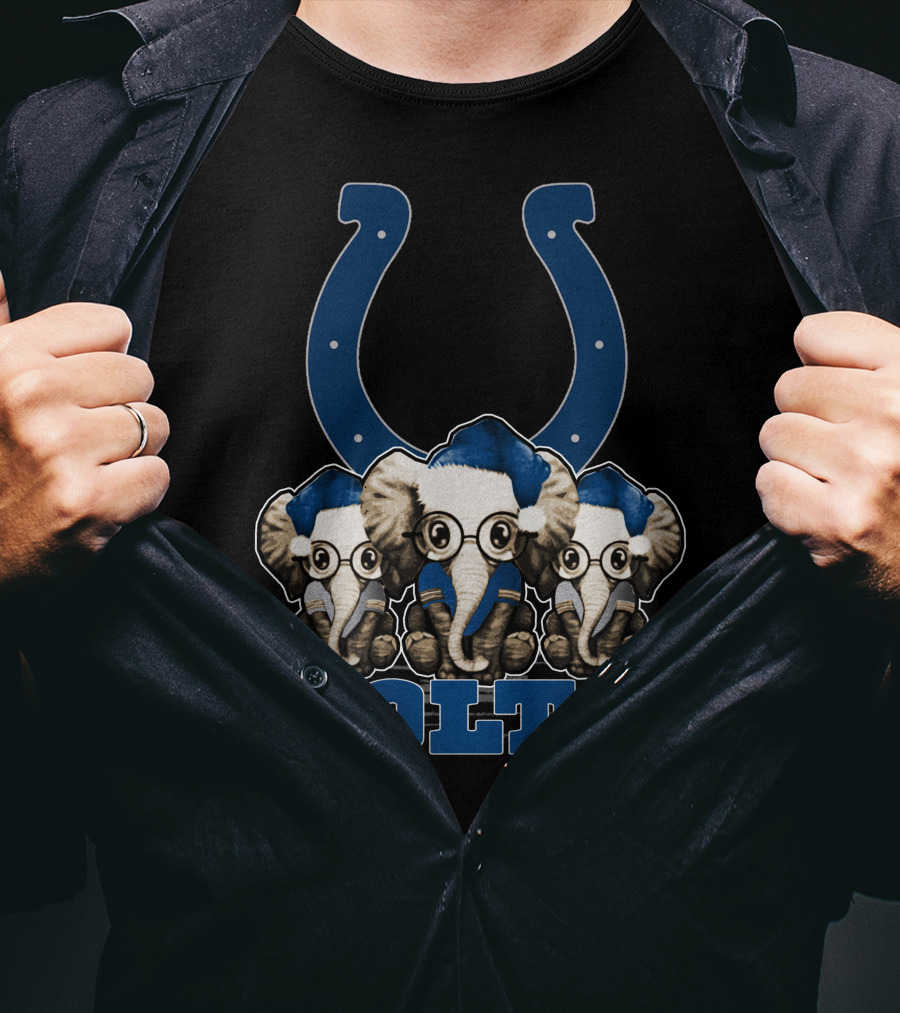 Colts Christmas Elephants Indianapolis T-Shirt