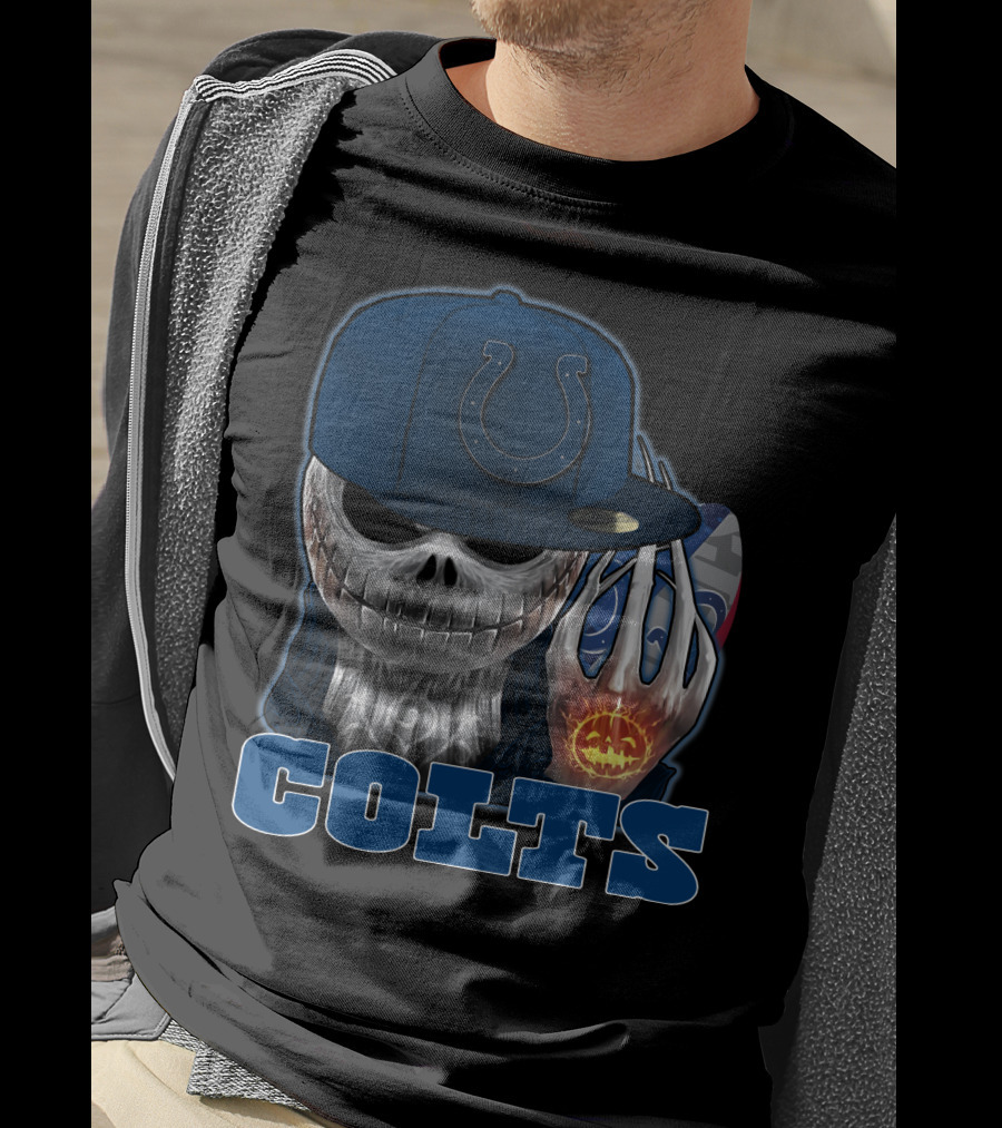 Jackskull Halloween Indianapolis Colts Spirit T-Shirt