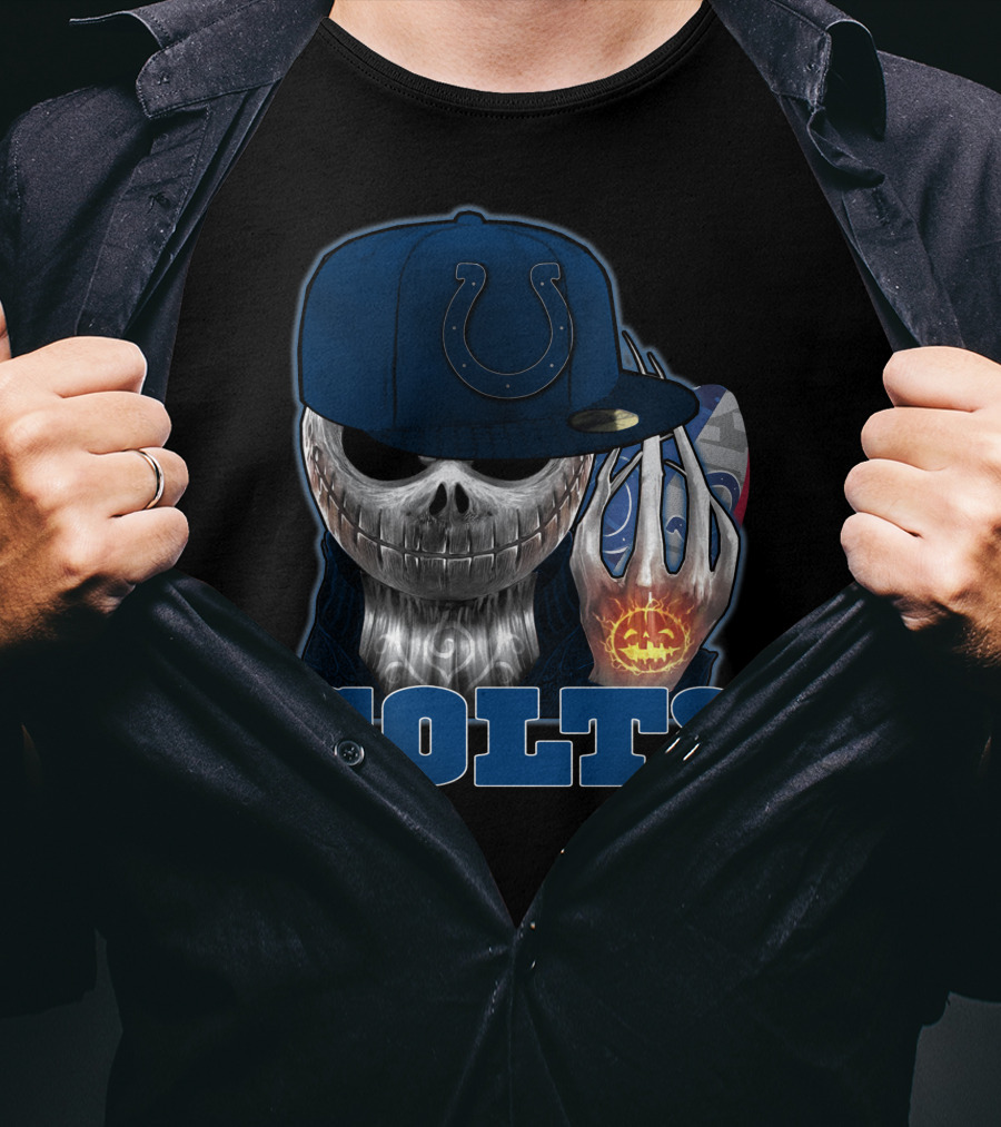 Jackskull Halloween Indianapolis Colts Spirit T-Shirt
