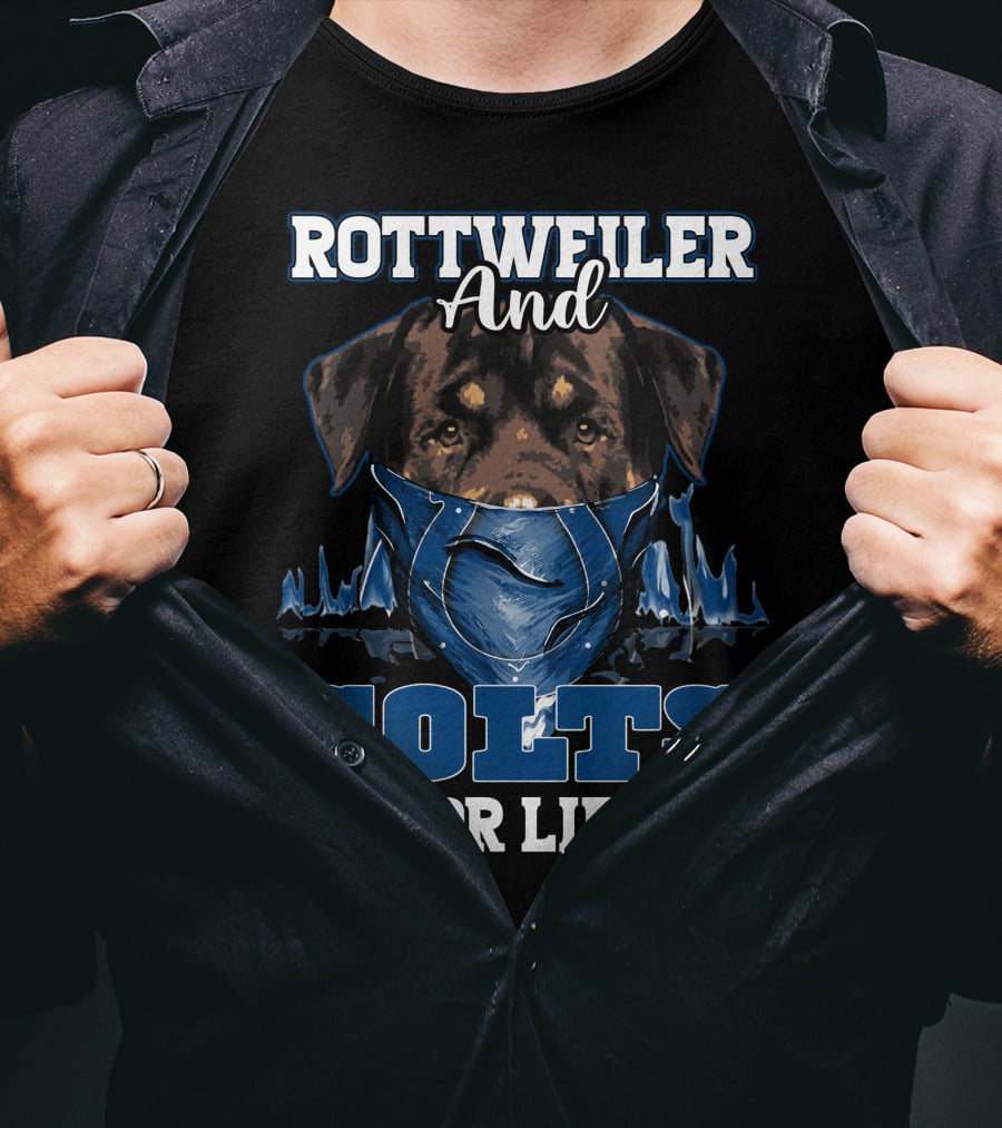 Rottweiler And Colts For Life T-Shirt
