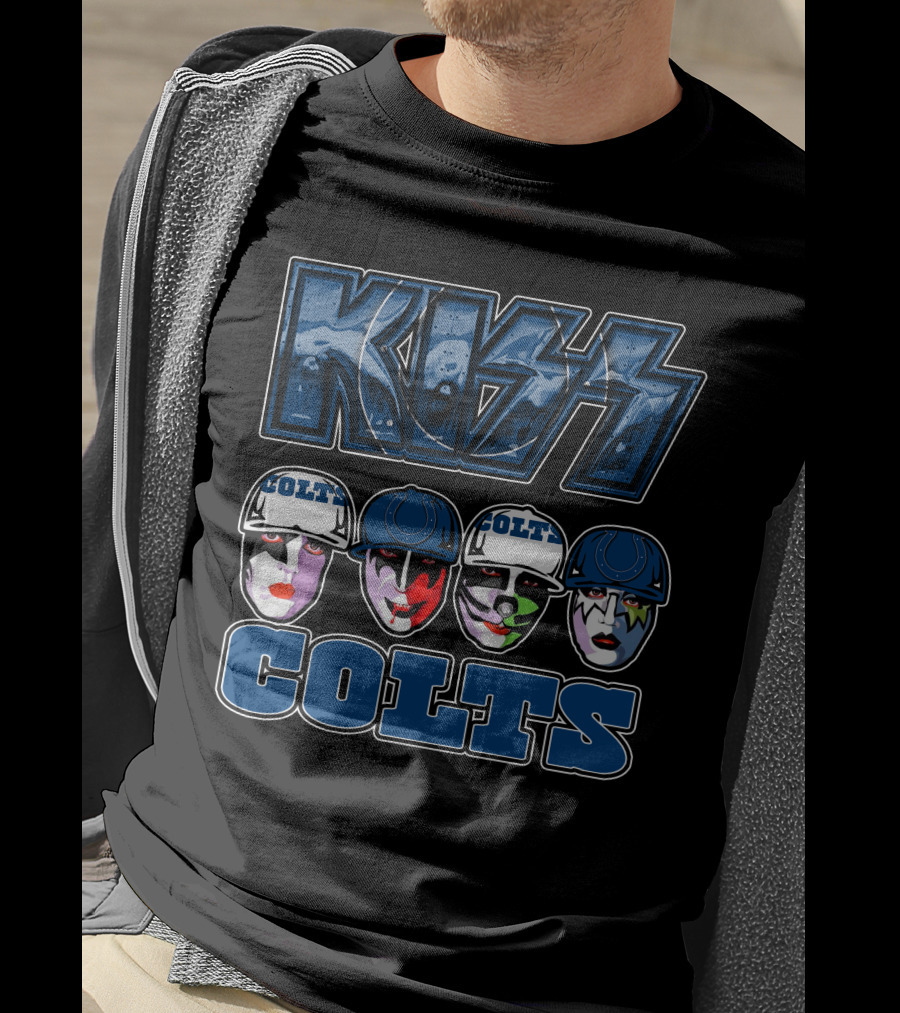 KISS Indianapolis Colts Face Paint Helmets T-Shirt