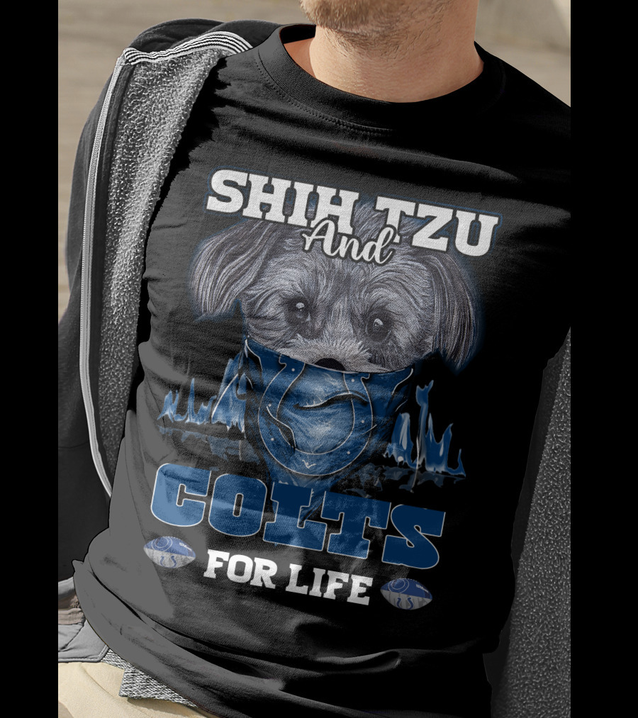 Shih Tzu And Colts For Life T-Shirt