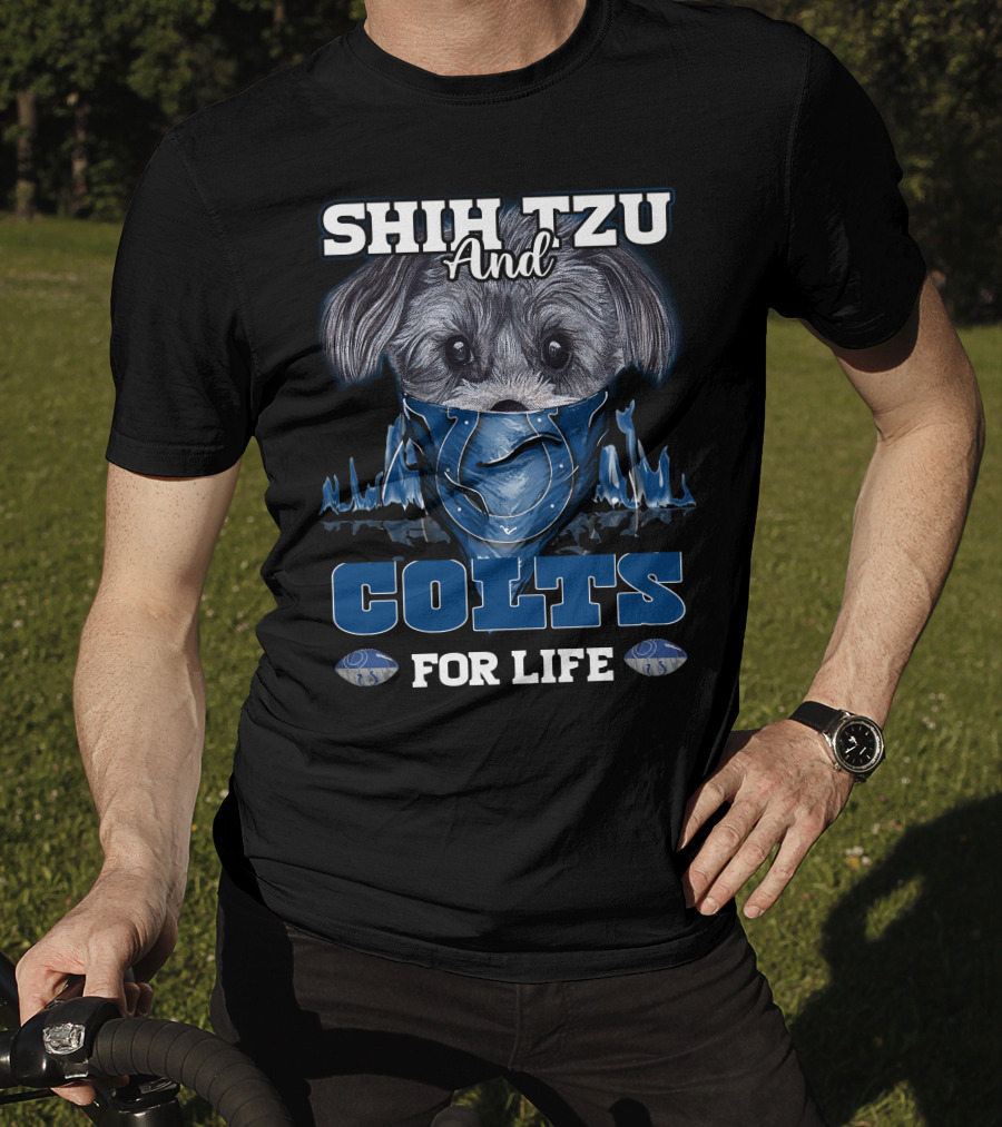 Shih Tzu And Colts For Life T-Shirt