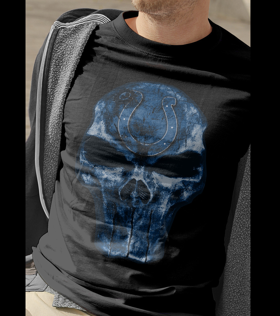 Indianapolis Colts Skull T-Shirt