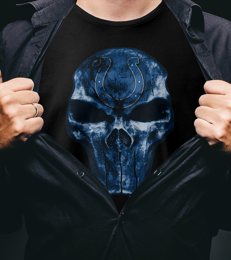 Indianapolis Colts Skull T-Shirt