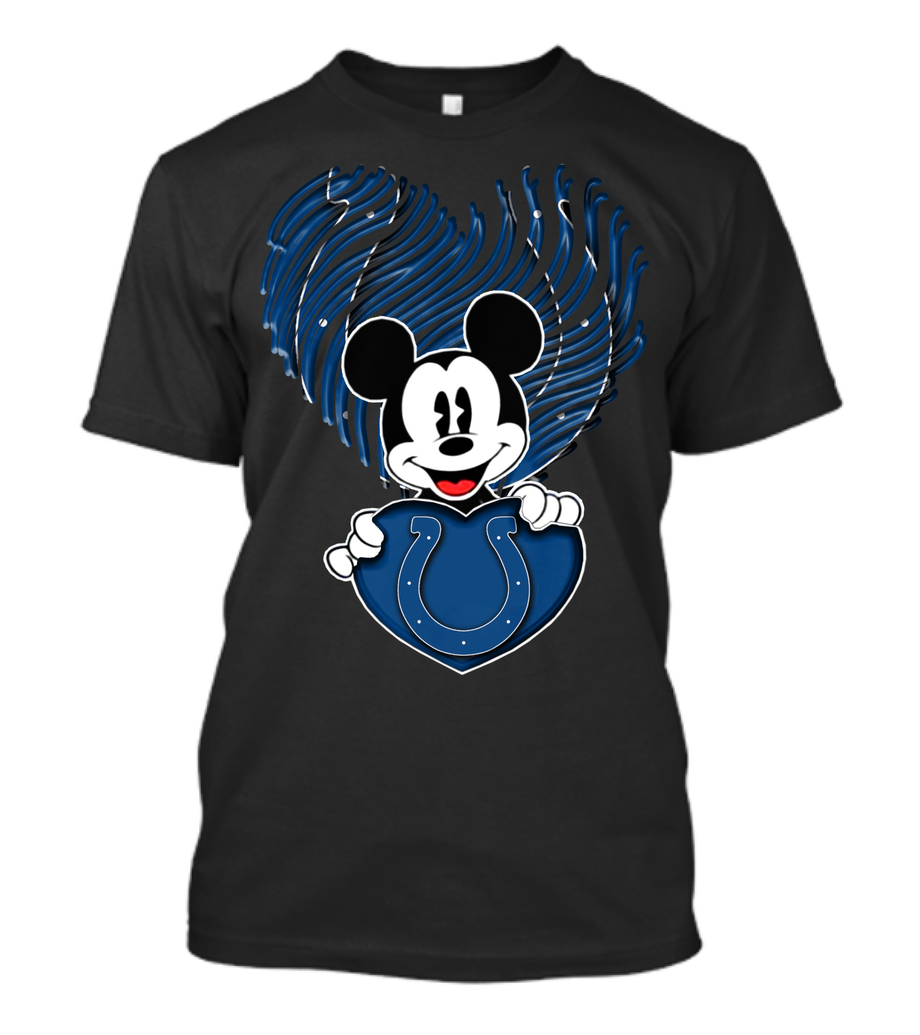Mick Heart Indianapolis Colts Blue T-Shirt