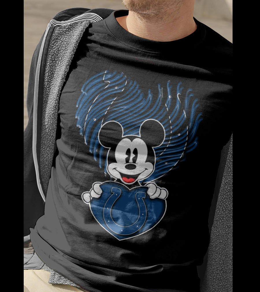 Mick Heart Indianapolis Colts Blue T-Shirt