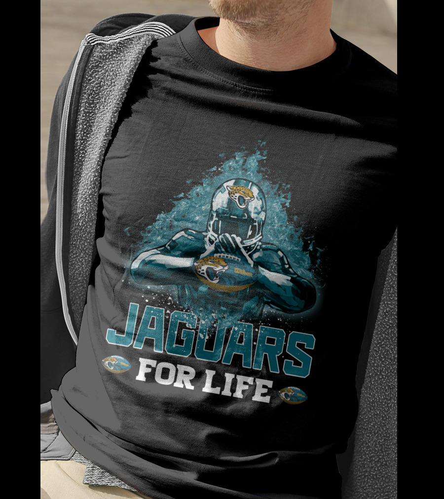 Jaguars For Life Jacksonville Jaguars Football Helmet T-Shirt