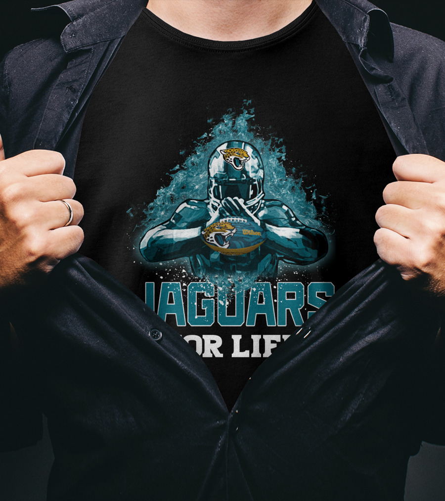 Jaguars For Life Jacksonville Jaguars Football Helmet T-Shirt
