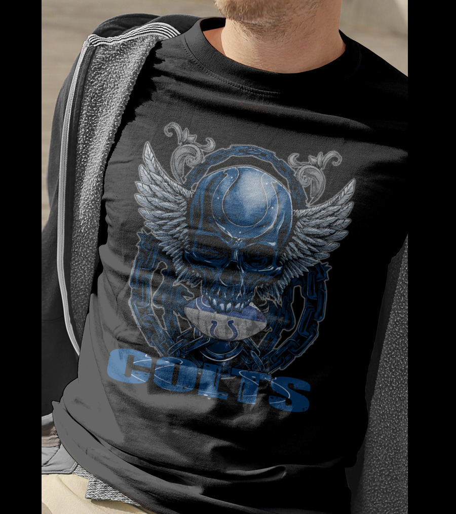Colts Winged Skull Football Indianapolis T-Shirt