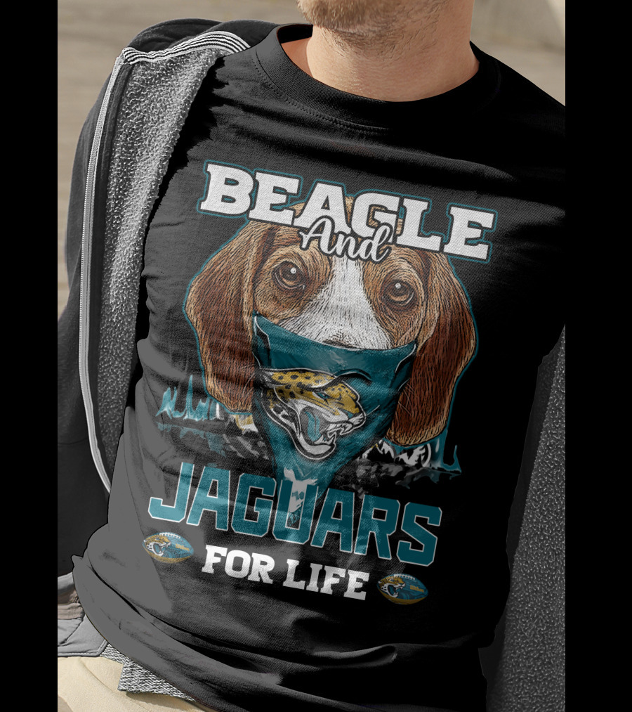 Beagle And Jaguars For Life Jacksonville Fans T-Shirt