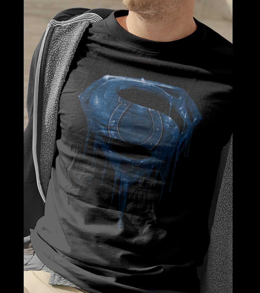 Indianapolis Colts Superman Dripping T-Shirt